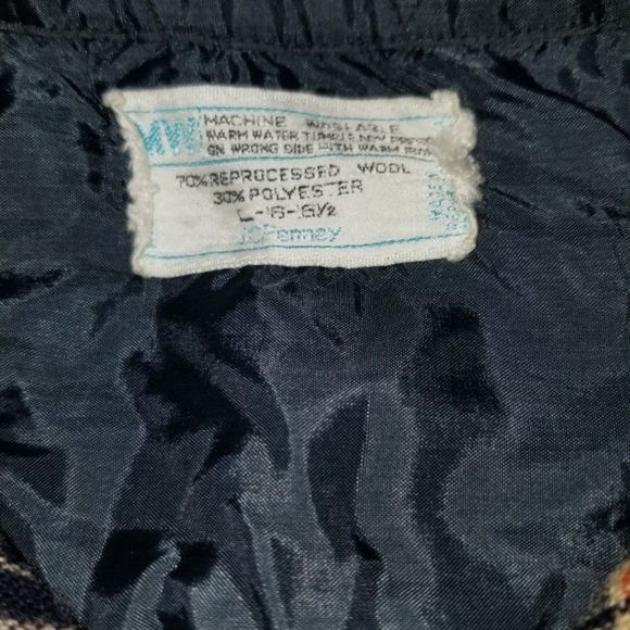 Vintage JCPenney Men’s 70s Wool Plaid Flannel - Picture 5 of 6